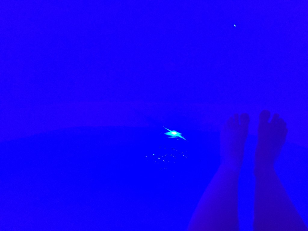In a floatation tank at London Floatworks